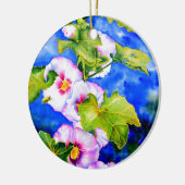 Hollyhocks Keramisch Ornament (Links)