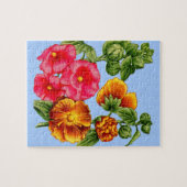 hollyhocks legpuzzel (Horizontaal)