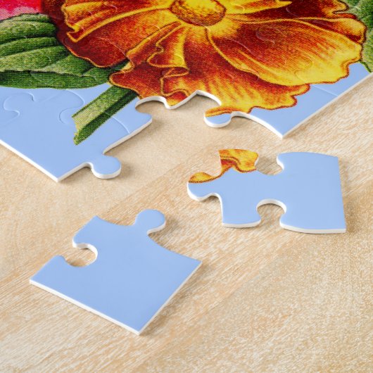 hollyhocks legpuzzel (Zijkant)