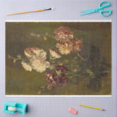 Hollyhocks  Oil op Canvas Tissuepapier (Craft)