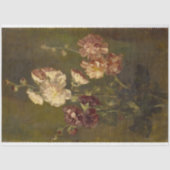 Hollyhocks  Oil op Canvas Tissuepapier (Voorkant)