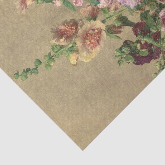 Hollyhocks, Ontkoppeling Tissuepapier (Detail)