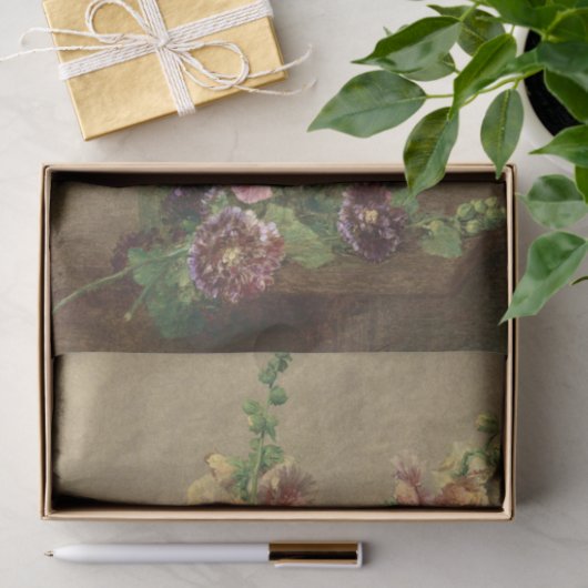 Hollyhocks, Ontkoppeling Tissuepapier (Geschenk)