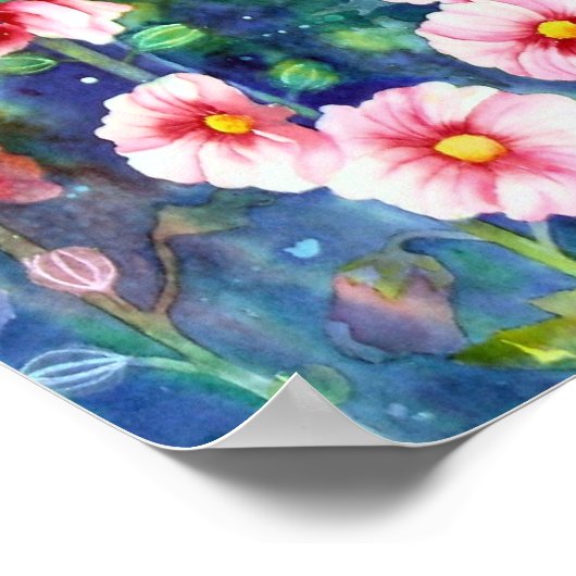 Hollyhocks Poster (Hoek)