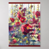 Hollyhocks Poster/Afdrukken Poster (Voorkant)