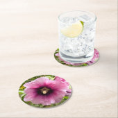 HOLLYHOCKS RONDE KARTONNEN ONDERZETTER (Insitu)