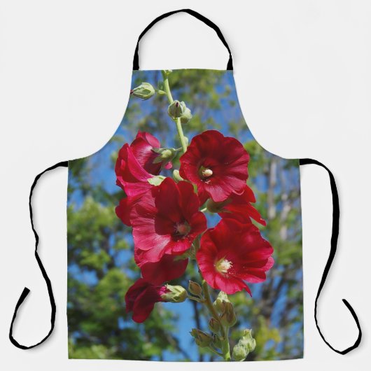 Hollyhocks-schort Schort (Voorkant)