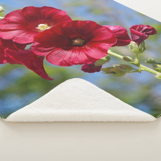 Hollyhocks sherpa blanket deken (3/4)