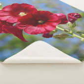 Hollyhocks sherpa blanket sherpa deken (3/4)