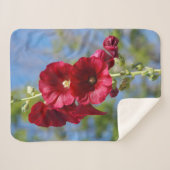 Hollyhocks sherpa blanket sherpa deken (Voorkant (horizontaal))