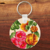 hollyhocks sleutelhanger (Voorkant)