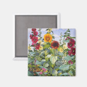 Hollyhocks & Sunflowers 2005 Magneet (Voorkant / Achterkant)