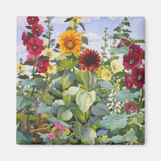 Hollyhocks & Sunflowers 2005 Magneet (Voorkant)