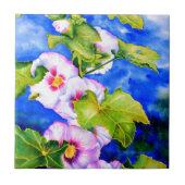 Hollyhocks Tegeltje (Voorkant)