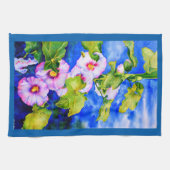 Hollyhocks Theedoek (Horizontaal)