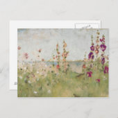 Hollyhocks van het Zee Briefkaart (Voorkant / Achterkant)