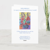 Hollyhocks Wenskaart Kaart (Achterkant)
