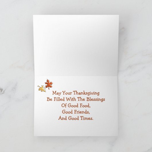 Holly's Thanksgiving Harvest Feestdagen Kaart (Binnen)