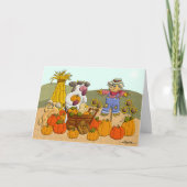 Holly's Thanksgiving Harvest Feestdagen Kaart (Voorkant)