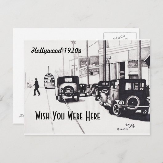 "Hollywood 1920s" Ik hoop dat je hier in het Brief Briefkaart (Voorkant / Achterkant)