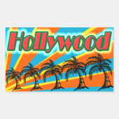 Hollywood 5 palmbomen Stickers (Voorkant)