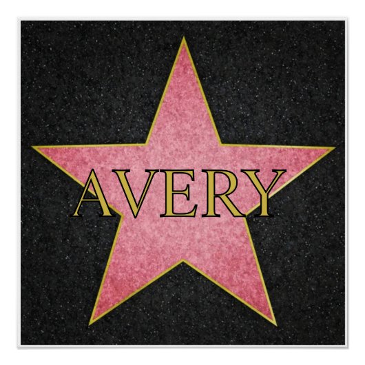 Hollywood actors gold star perfect poster (Voorkant)