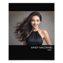 Hollywood Actrice Landscape Headshot Foto Afdruk