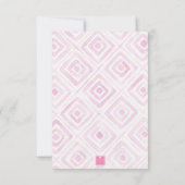  Hollywood Audrey Pink gepersonaliseerd Bedankkaart (Achterkant)