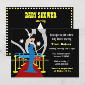 Hollywood Baby shower Invite boy Kaart (Voorkant / Achterkant)