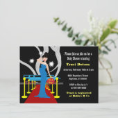 Hollywood Baby shower Invite boy Kaart (Staand voorkant)