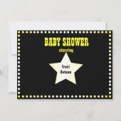 Hollywood Baby shower Invite boy Kaart (Achterkant)