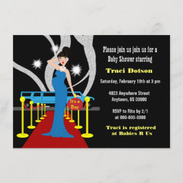 Hollywood Baby shower Invite boy Kaart