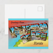 Hollywood Beach Florida Ansichtkaart Briefkaart (Voorkant / Achterkant)