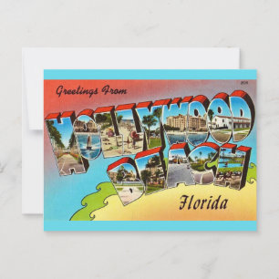 Hollywood Beach Florida Ansichtkaart Briefkaart