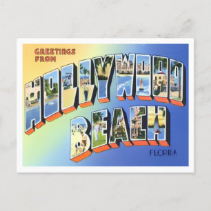 Hollywood Beach, Florida  Big Letters Briefkaart