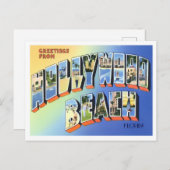 Hollywood Beach, Florida  Big Letters Briefkaart (Voorkant / Achterkant)