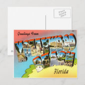 Hollywood Beach Florida Briefkaart (Voorkant / Achterkant)