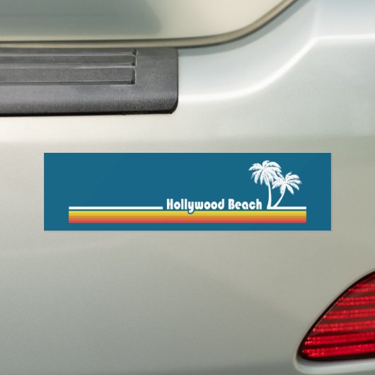 Hollywood Beach Florida Bumpersticker (Op auto)