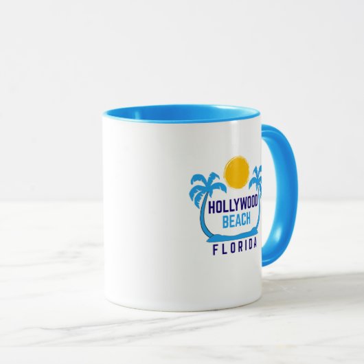 Hollywood Beach Florida Coffee Mok (Voorkant rechts)