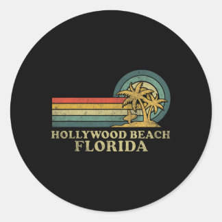 Hollywood Beach Florida Familie Vakantie  Pa Ronde Sticker