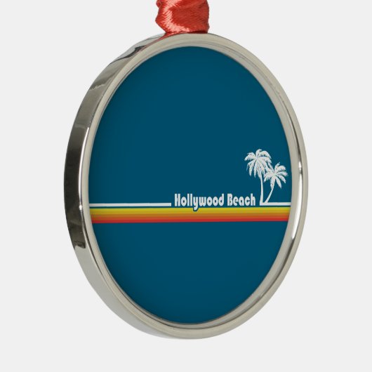 Hollywood Beach Florida Metalen Ornament (Rechts)