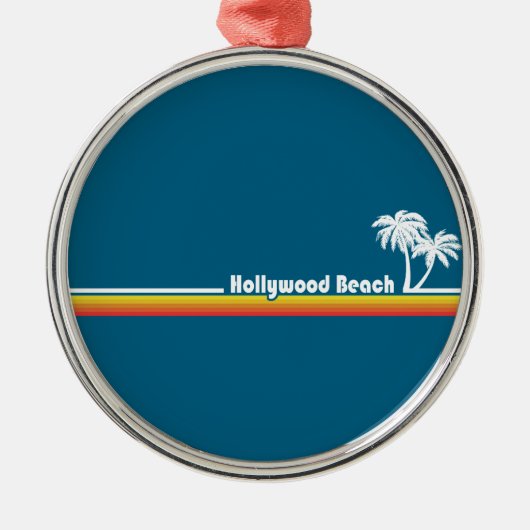 Hollywood Beach Florida Metalen Ornament (Voorkant)