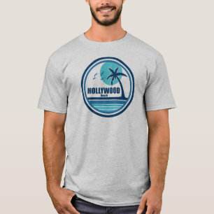 Hollywood Beach Florida Palm Tree Vogels T-shirt