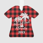 Hollywood Beach Florida Palm Trees Personalizeerd Ornament (voorkant)