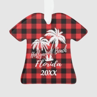 Hollywood Beach Florida Palm Trees Personalizeerd Ornament