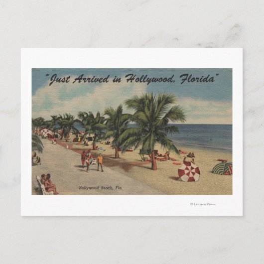 Hollywood Beach, Florida - Uitzicht van Beach Briefkaart (Voorkant)