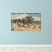 Hollywood Beach, Florida - Uitzicht van Beach Canvas Afdruk (Insitu (Houten vloer))