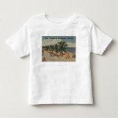 Hollywood Beach, Florida - Uitzicht van Beach Kinder Shirts (Voorkant)