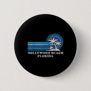 Hollywood Beach Florida Vintage Familie Zomer Ronde Button 5,7 Cm