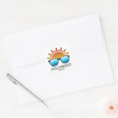Hollywood Beach Florida Zonnebril Vierkante Sticker (Envelop)